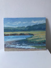 Load image into Gallery viewer, Landscape painting Ipswich Salt Marsh Massachusetts Plein Air Painting Oil on Canvas Original Art allaprima Landscape