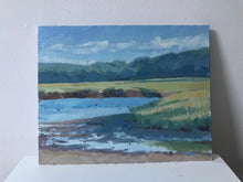 Load image into Gallery viewer, Landscape painting Ipswich Salt Marsh Massachusetts Plein Air Painting Oil on Canvas Original Art allaprima Landscape