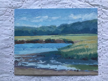 Load image into Gallery viewer, Landscape painting Ipswich Salt Marsh Massachusetts Plein Air Painting Oil on Canvas Original Art allaprima Landscape