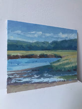 Load image into Gallery viewer, Landscape painting Ipswich Salt Marsh Massachusetts Plein Air Painting Oil on Canvas Original Art allaprima Landscape