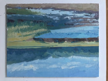 Load image into Gallery viewer, Landscape painting Ipswich Salt Marsh Massachusetts Plein Air Painting Oil on Canvas Original Art allaprima Landscape
