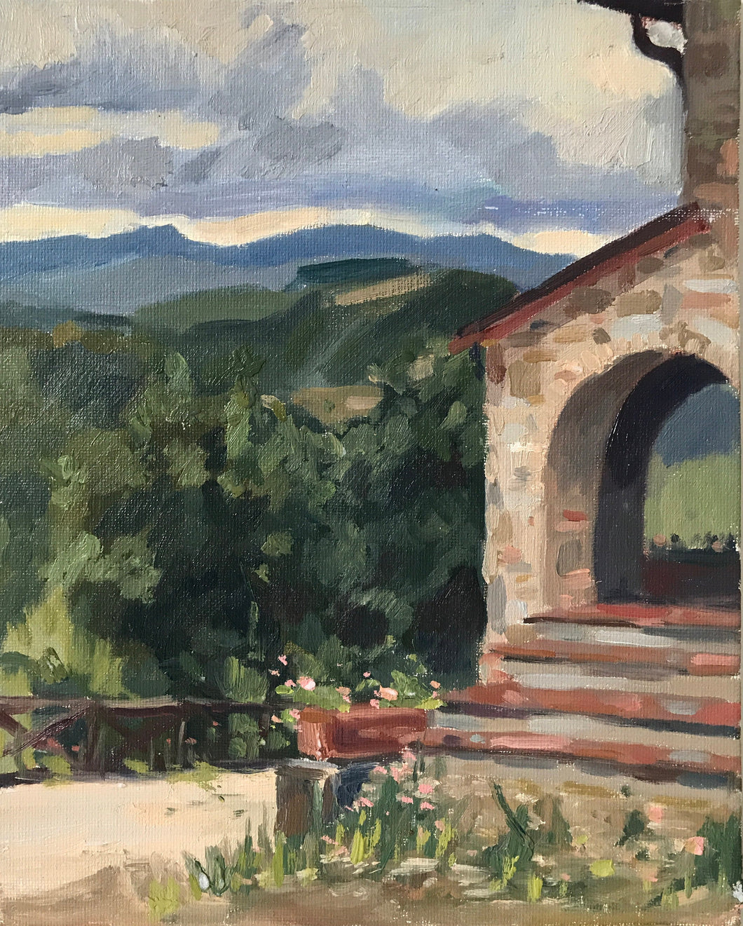 Umbria Painting Italy Oil Painting on Canvas Umbrian Landscape Original Art Todi Original Painting Arte