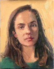 Load image into Gallery viewer, Female portrait painting young woman original portrait commission on canvas