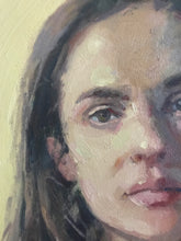 Load image into Gallery viewer, Female portrait painting young woman original portrait commission on canvas