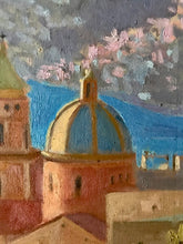 Load image into Gallery viewer, Praiano landscape painting San Gennaro Amalfi coast original art on canvas oil painting Italy