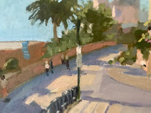 Load image into Gallery viewer, Praiano landscape oil painting San Gennaro Amalfi coast original art on canvas oil painting Italy cityscape