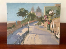 Load image into Gallery viewer, Praiano landscape oil painting San Gennaro Amalfi coast original art on canvas oil painting Italy cityscape