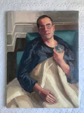 Load image into Gallery viewer, Portrait painting Ali sleeping male original portrait on canvas man asleep original art
