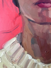 Load image into Gallery viewer, Original oil painting on panel Female portrait woman with glasses portraiture