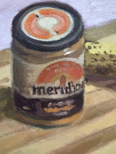 Load image into Gallery viewer, Oil painting Banana peanut butter still life original oil painting on canvas fruit artwork food art
