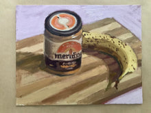 Load image into Gallery viewer, Oil painting Banana peanut butter still life original oil painting on canvas fruit artwork food art