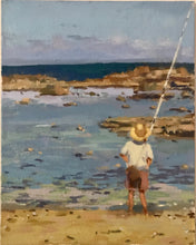 Load image into Gallery viewer, Rabat beach painting Morocco seascape summer Moroccan beach oil painting on canvas plein air rabat landscape