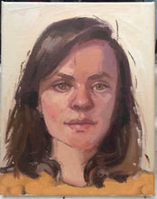 Load image into Gallery viewer, Allaprima portrait painting oil on canvas female portrait figurative art woman face
