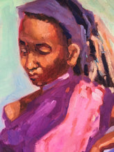Load image into Gallery viewer, Allaprima Oil Portrait Woman Figure African, Oil Painting on Canvas, Original Portrait painting, figure painting, gift for her, wall art