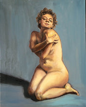 Load image into Gallery viewer, Original Art Woman figure Oil painting on Canvas, nude female painting, nude woman art, allaprima figure, oil painting on canvas
