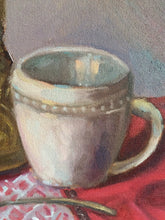 Load image into Gallery viewer, Original Oil Still Life Painting: Coffee Pot and Mug, 12x12
