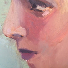 Load image into Gallery viewer, Original Oil Portrait Painting: Impressionist Female Profile, 12x12
