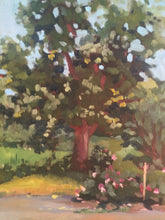 Load image into Gallery viewer, Landscape Oil Painting Plein Air on Canvas, Original art, home decoration, wedding gifts art, Trees and flowers at Harvard Arnold Arboretum
