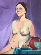 Load image into Gallery viewer, Female Figure painting, Figurative Original Oil on Canvas female nude, woman figure, life painting
