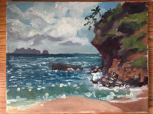 Load image into Gallery viewer, Caribbean island Guadeloupe Seascape painting caribbean beach oil painting on canvas
