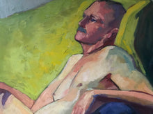 Load image into Gallery viewer, Original Male Portrait Oil Painting: Bright Colors, Allaprima Art (20x24)
