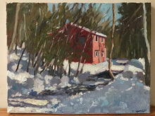 Load image into Gallery viewer, Winter Landscape Oil Painting: New Hampshire Snow Scene, 11x14
