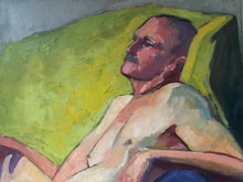 Load image into Gallery viewer, Original Male Portrait Oil Painting: Bright Colors, Allaprima Art (20x24)
