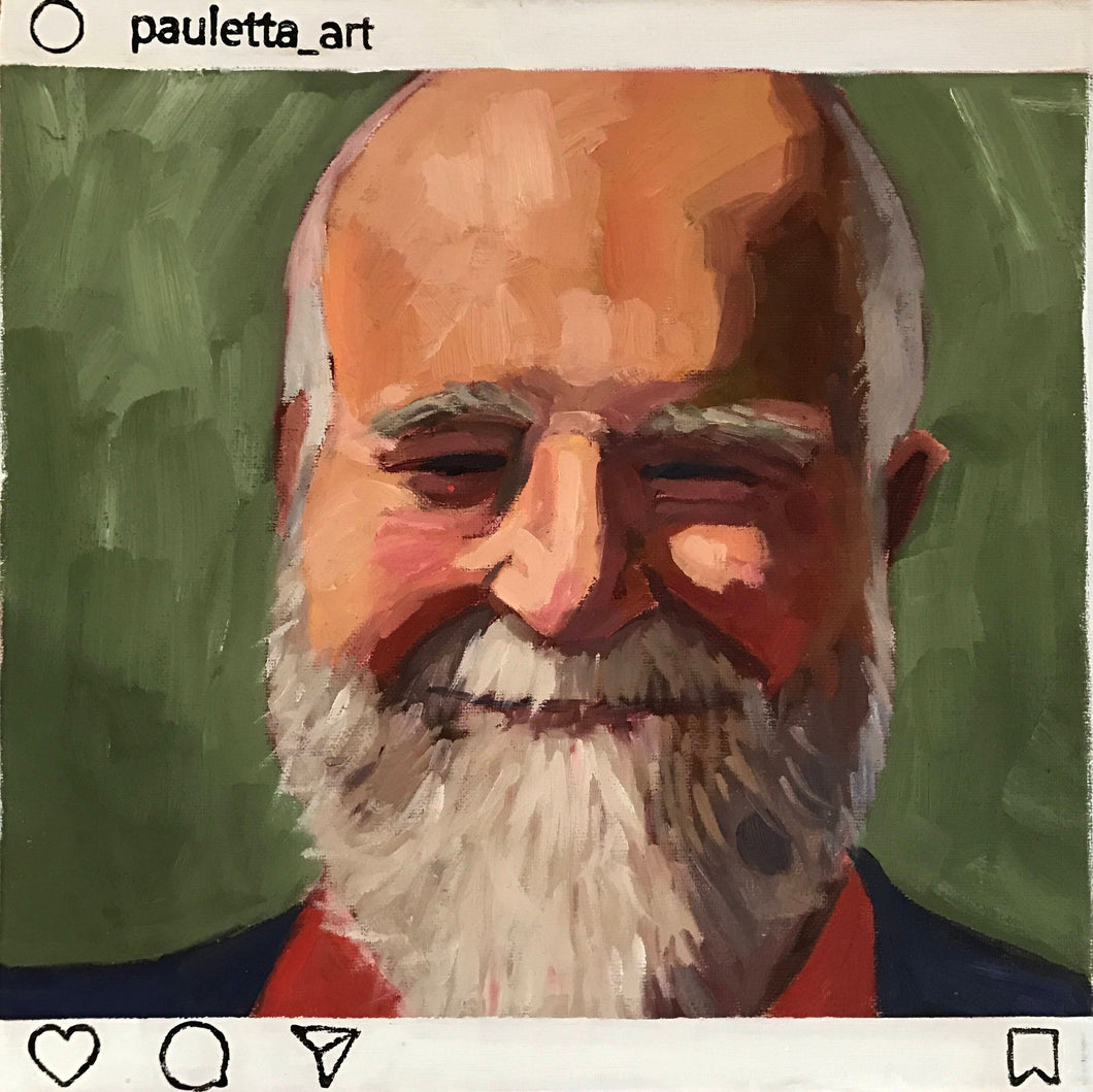 People of Instagram Project Figurative Painting Portrait Allaprima Oil on Canvas Original Art @carlos_varela_prieto FREE USA SHIPPING