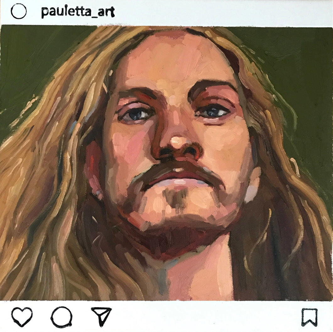People of Instagram Project Figurative Painting Portrait Allaprima Oil on Canvas Original Art @jaygruesome FREE USA SHIPPING