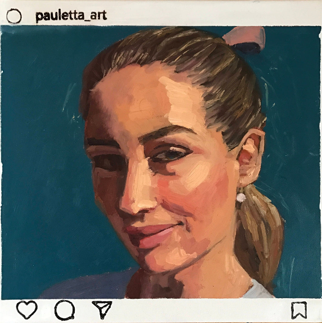 People of Instagram Project Figurative Painting Portrait Allaprima Oil on Canvas Original Art @militaristill FREE USA SHIPPING