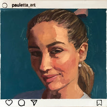 Load image into Gallery viewer, Original Oil Portrait Painting: Instagram Selfie Art, 12x12
