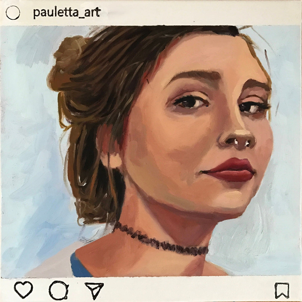 People of Instagram Project Figurative Painting Portrait Allaprima Oil on Canvas Original Art @tata_owl FREE USA SHIPPING