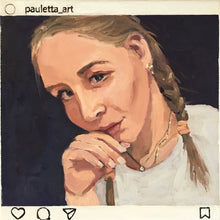 Load image into Gallery viewer, People of Instagram Project Figurative Painting Portrait Allaprima Oil on Canvas Original Art @angelinandreevna FREE USA SHIPPING
