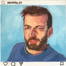 Load image into Gallery viewer, People of Instagram Project Figurative Painting Portrait Allaprima Oil on Canvas Original Art @javierpeca FREE USA SHIPPING
