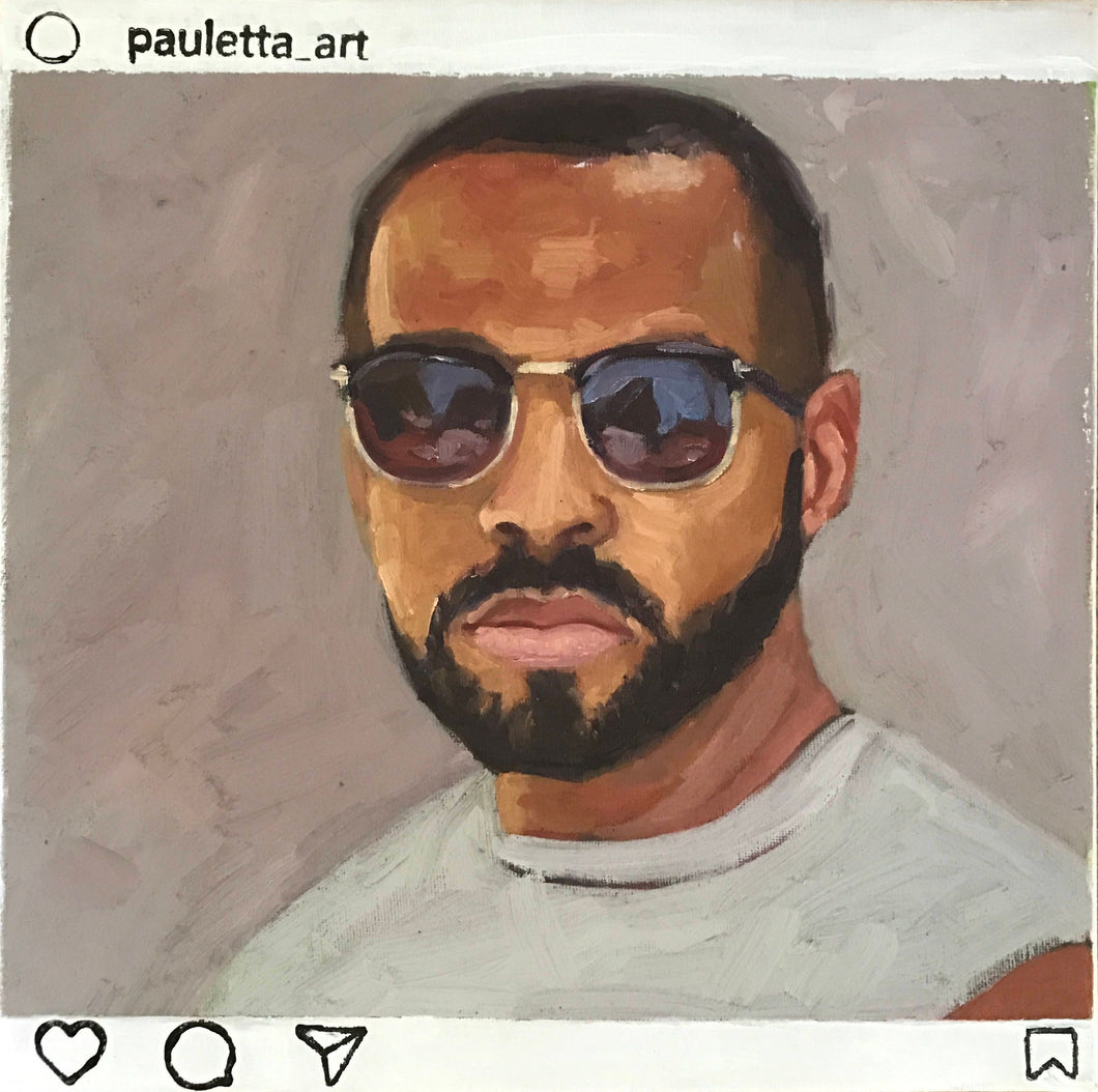 People of Instagram Project Figurative Painting Portrait Allaprima Oil on Canvas Original Art @pierre_abena FREE USA SHIPPING