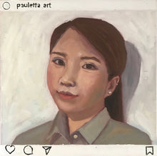 Load image into Gallery viewer, People of Instagram Project Figurative Painting Portrait Allaprima Oil on Canvas Original Art @q___atelier FREE USA SHIPPING
