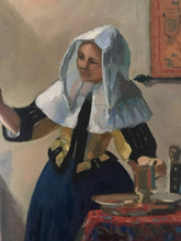 Load image into Gallery viewer, Vermeer Oil Painting reproduction Oil on Canvas Young Woman with a water pitcher figurative art Famous painting Free US Delivery
