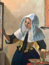 Load image into Gallery viewer, Vermeer Oil Painting reproduction Oil on Canvas Young Woman with a water pitcher figurative art Famous painting Free US Delivery
