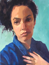 Load image into Gallery viewer, Portrait Painting on Canvas Original Female Portrait . Oil Painting on canvas, figurative art, portraiture.
