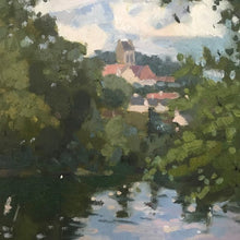 Load image into Gallery viewer, French Landscape painting Auvers sur Oise  original oil painting on canvas
