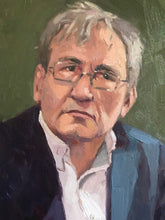 Load image into Gallery viewer, Portrait painting Orhan Pamuk original oil painting on canvas french author portraiture male portrait
