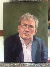 Load image into Gallery viewer, Orhan Pamuk Portrait: Original Oil Painting on Canvas, 12x16
