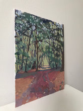 Load image into Gallery viewer, Landscape painting forest in the fall, forêt de l’Isle Adam French landscape painting autumn painting fall forest landscape
