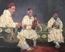 Load image into Gallery viewer, Moroccan musicians painting. Original Oil painting on canvas musique du Maroc
