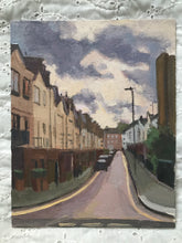 Load image into Gallery viewer, Landscape painting London streets city painting cityscape London Plein Air Painting Oil on Canvas Original London St John woods street
