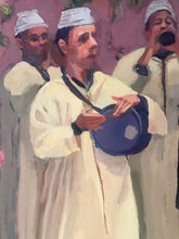 Load image into Gallery viewer, Large painting Moroccan musicians oil painting on canvas Morocco
