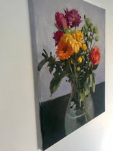 Load image into Gallery viewer, Floral Oil Painting: Colorful Flower Bouquet Still Life, 11x14
