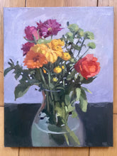 Load image into Gallery viewer, Floral Oil Painting: Colorful Flower Bouquet Still Life, 11x14
