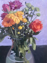 Load image into Gallery viewer, Floral Oil Painting: Colorful Flower Bouquet Still Life, 11x14
