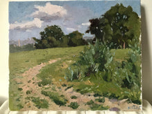 Load image into Gallery viewer, Plein Air Oil Painting Hamsptead Heath art. Oil on canvas, original art, painted on location in London park. Tree branches.

